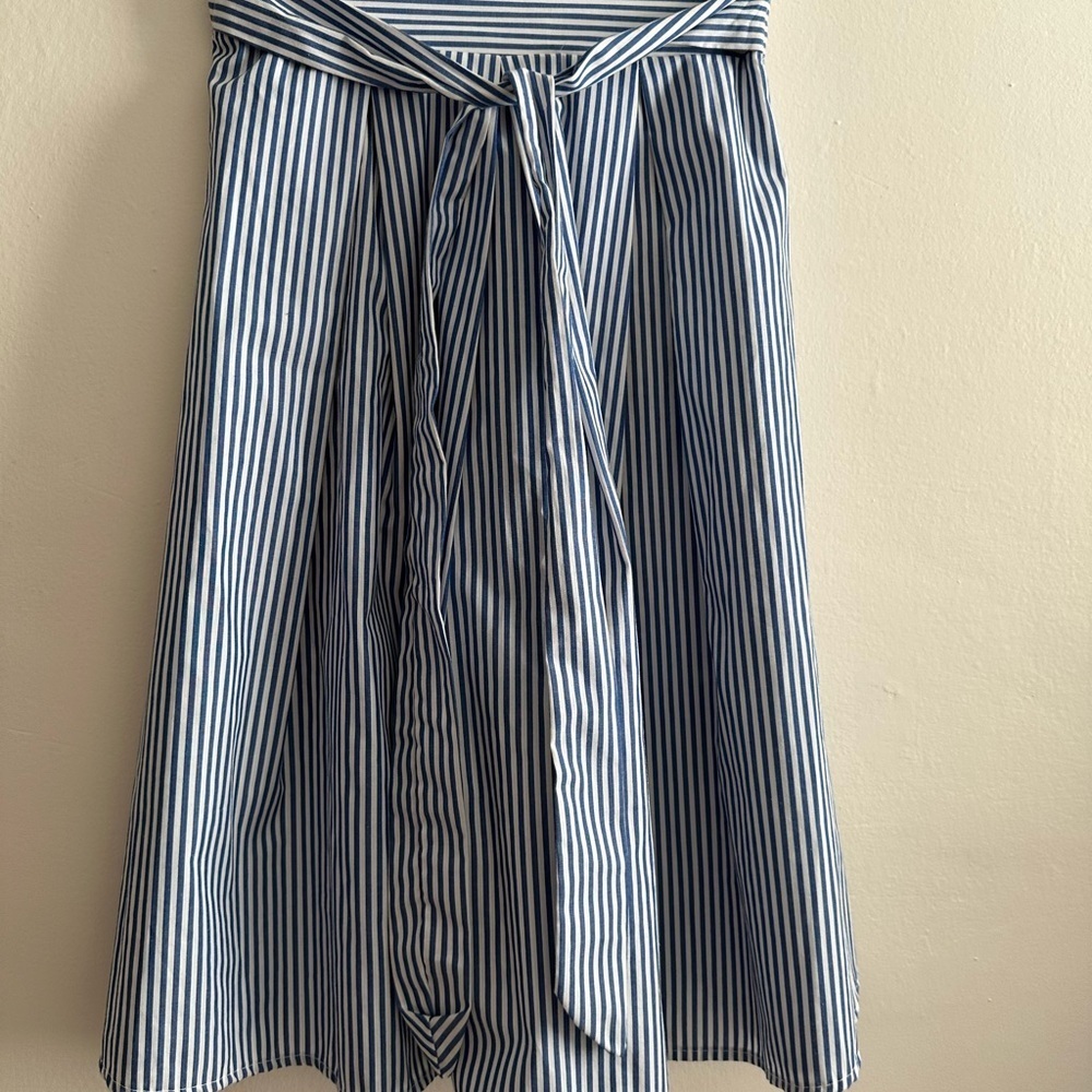See You Monday Navy and White A-Line Skirt - Picture 2 of 4